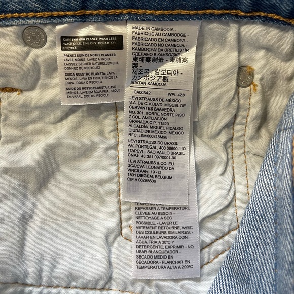 Levi’s 501 High Rise Women’s Short Oxnard Athens - Medium Wash Size 25 - Picture 14 of 15